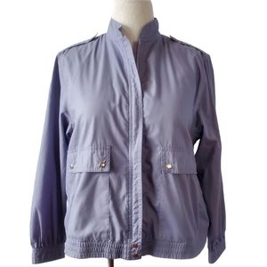 Chaus Jacket Bomber Style Windbreaker Lavender Size 14